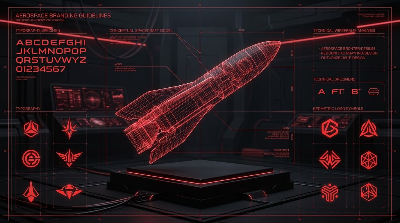Blueprint de branding mostrando elementos de identidade visual
